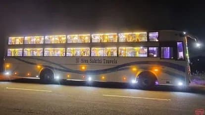 Siva Sakthi Travels luxury bus — night view