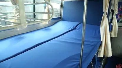 Bus interior — lower berth close-up